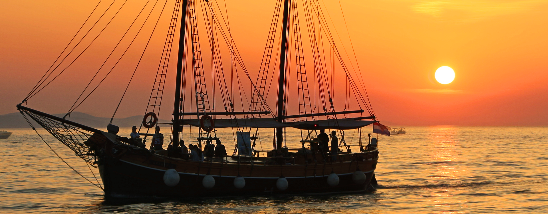 Sailing Boat ship sunset peaceful