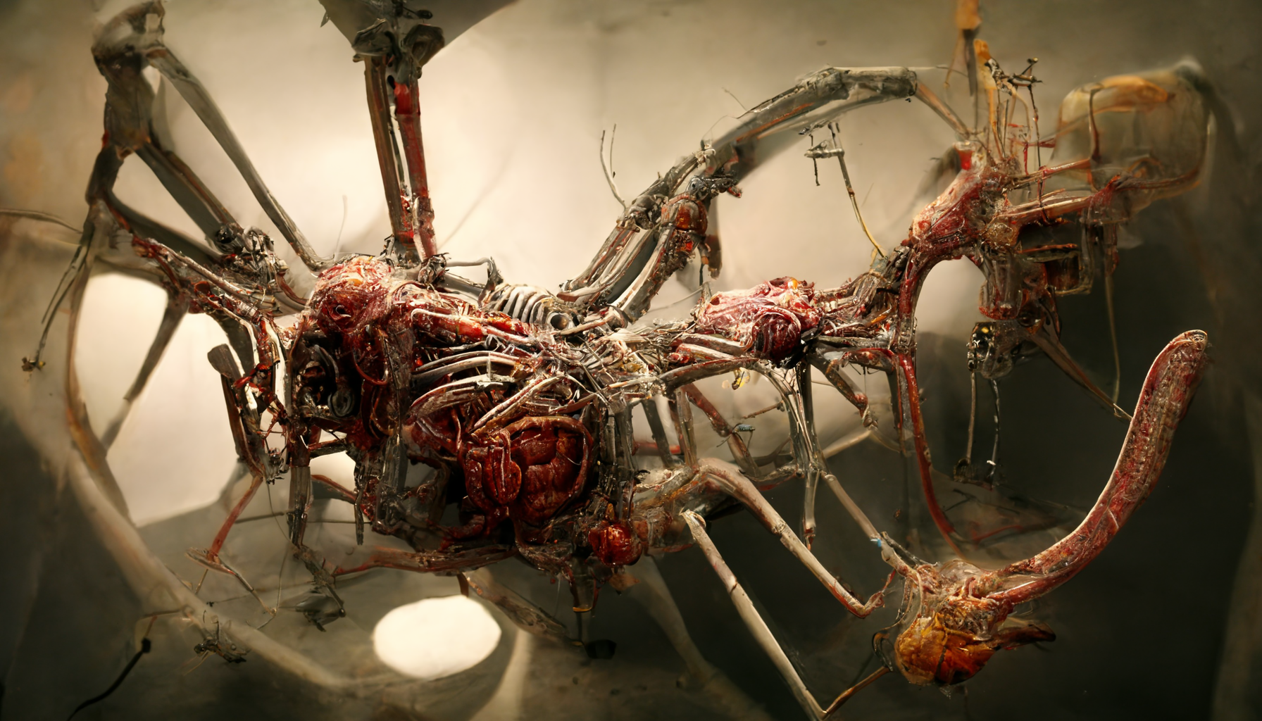 MidJourney of Iron Spider - Organs