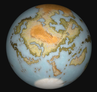 Didome Globe by Cory Brooke-deBock with Map to Globe